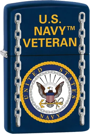 Zippo Lighter- United States Veteran Navy Matte Windproof Lighter #Z504