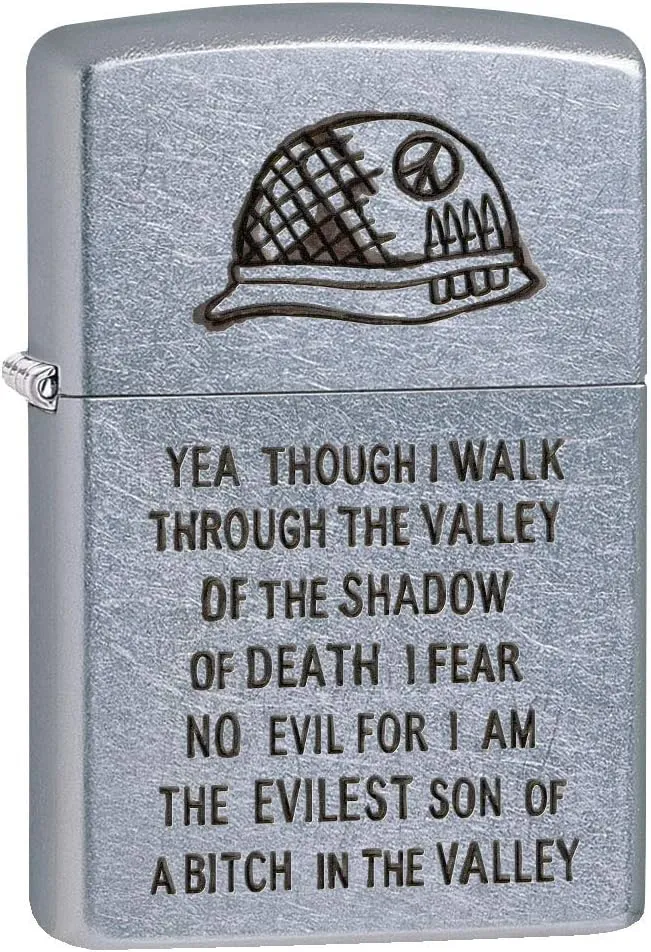 Zippo Lighter: Vietnam Trench Art, Evilest - Street Chrome 80783