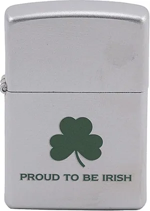 Zippo Lighter- World Country Map Flag Windproof Lighter (Shamrock Clover Z195)