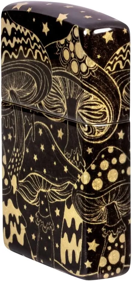 Zippo Mushroom Drift Design 540 Tumbled Brass Pocket Lighter