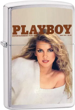 Zippo Playboy Cover June 1981 Pocket Lighter, Brushed Chrome, One Size (200-CI017376)