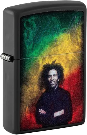 Zippo Unisex-Adult Bob Marley Lighters, Marley Black Light Black Matte