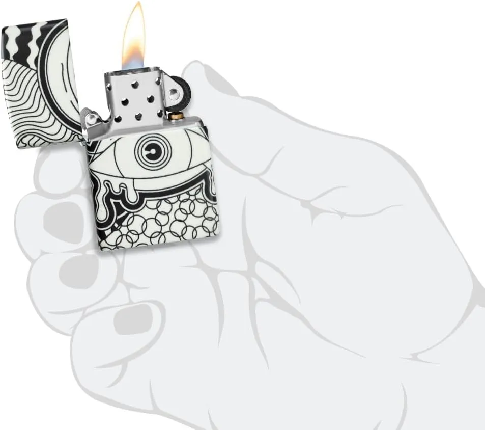 Zippo Vision Test Design Glow in The Dark Pocket Lighter