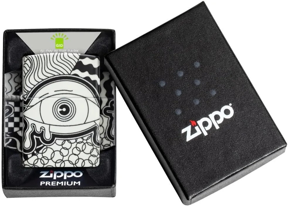 Zippo Vision Test Design Glow in The Dark Pocket Lighter