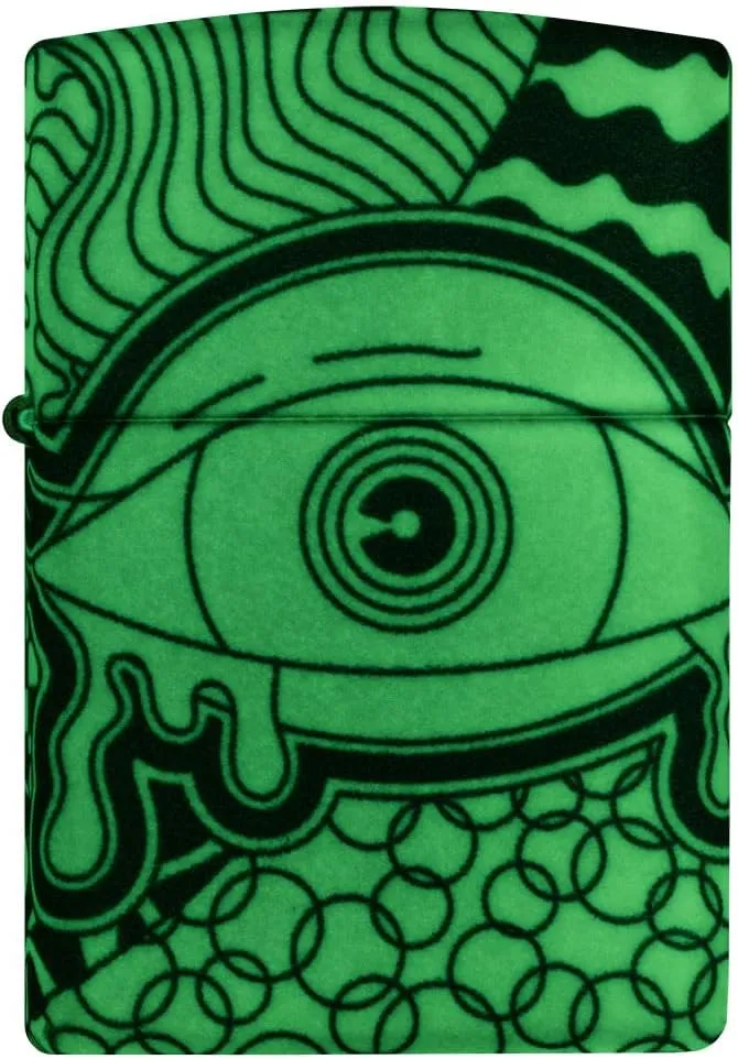 Zippo Vision Test Design Glow in The Dark Pocket Lighter