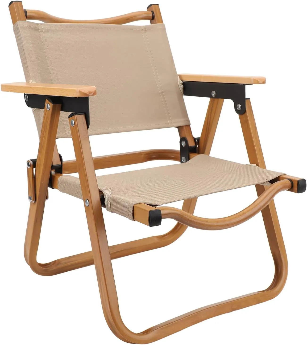 ZJchao Wood Grain Kids Camp Chair for Children Under 6 Years Old, Portable Folding Camp Chair, Aluminum Alloy with Canvas, Suitable for Travel, Camping, Garden, Lawn and Outdoor Picnics