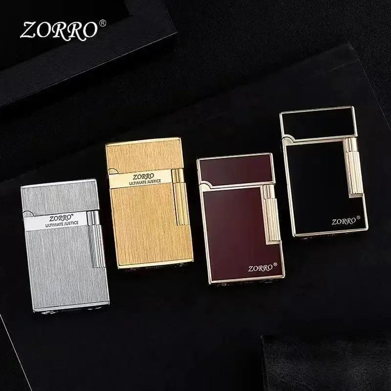 ZORRO 612 Refillable Kerosene Lighter – Side Wheel Flint Ignition with Stylish Shell Design and Windproof Flame Performance Silver(Shell)