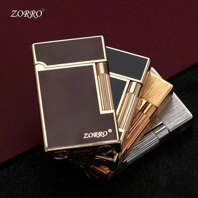 ZORRO 612 Refillable Kerosene Lighter – Side Wheel Flint Ignition with Stylish Shell Design and Windproof Flame Performance Silver(Shell)